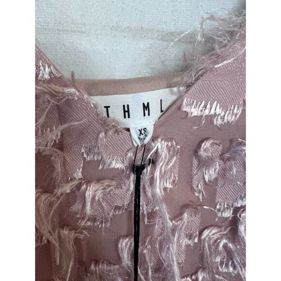 THML Light Pink Tank Black Adjustable Straps Size XS NWT - Picture 5 of 6